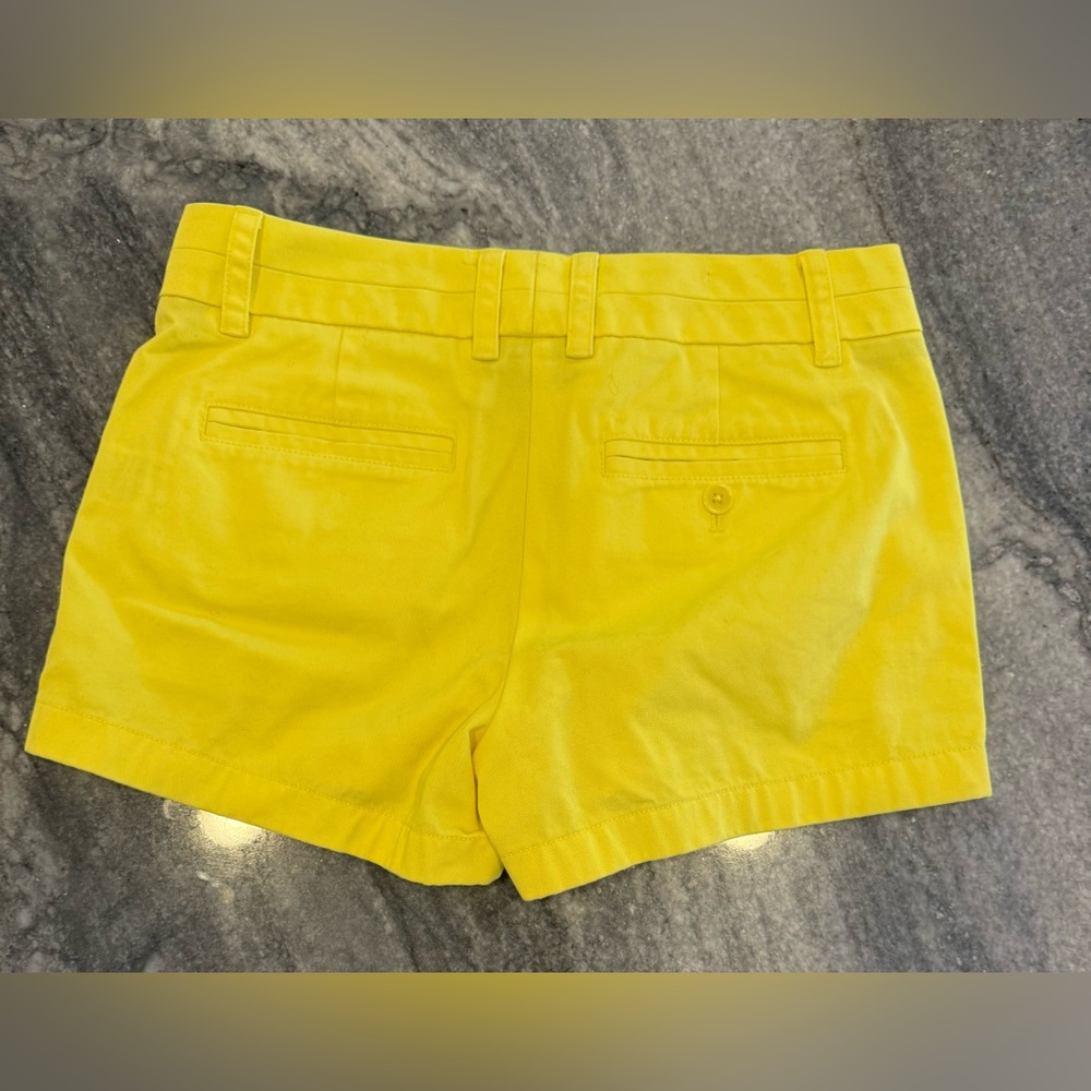 J. Crew Yellow Women's Chino Shorts - Picture 2 of 4